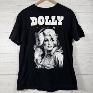 Dolly Parton Tee Shirt Unisex Size Large Black 42/44